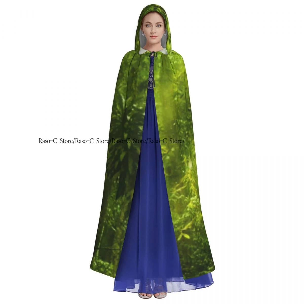 Hooded Cloak Unisex Cloak with Hood Sun Shining Into Tropical Forest Cloak Vampire Witch Cape Cosplay Costume