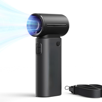 Portable Handheld Fan, 5000mAh Powerful Mini Turbo Fan, 22H Max Cooling Time, 40000 RPM Hight Speed, 5 Speeds Rechargeable, Smal