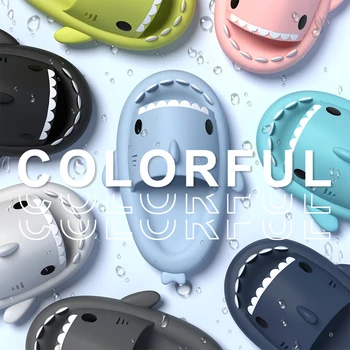 شبشب على شكل سمكة قرش من Feslisoet ، منصة سحابية ناعمة للشاط...