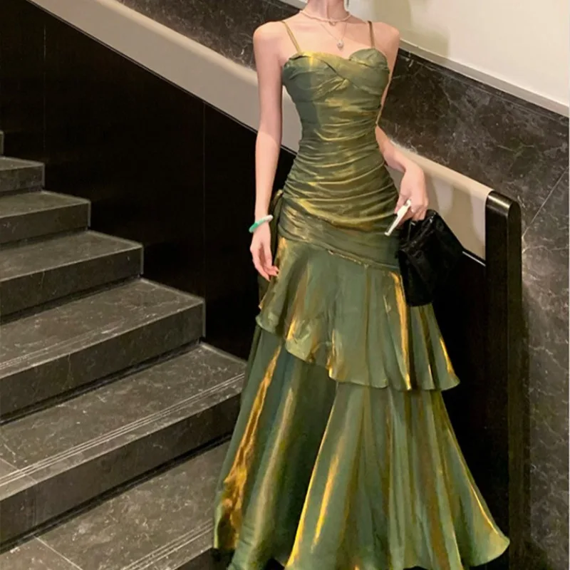 

Suspender dress, banquet dress dress, French temperament dress