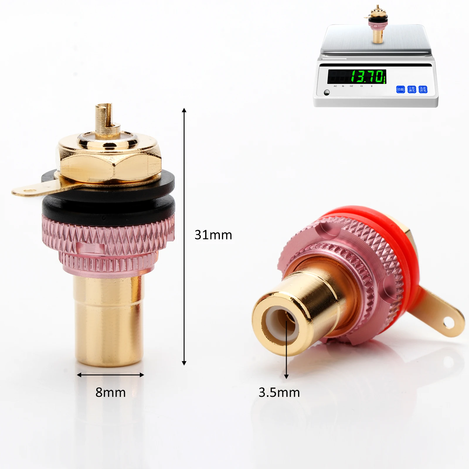 高品質 RS3014 金メッキ RCA メスコネクタソケットシャーシパネルマウントメスアダプタソケット HiFi オーディオプラグ