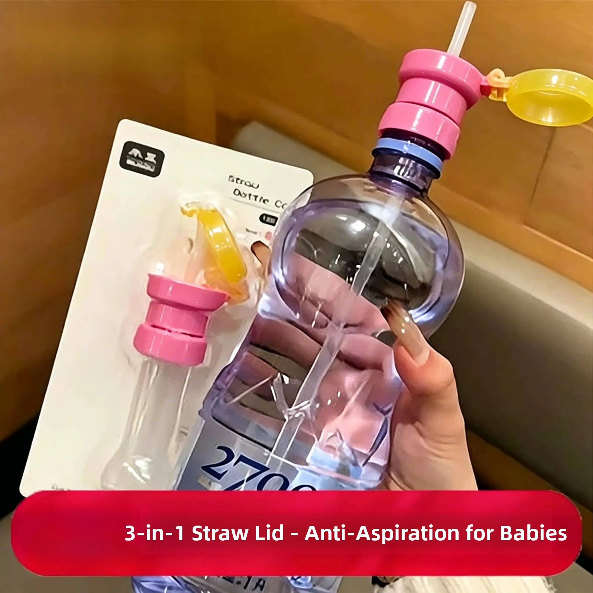 Universal Portable Water Bottle Straw Cap Baby Anti-Choking Drinking Tool Mineral Water Straw Silicone Material Adult Water B...