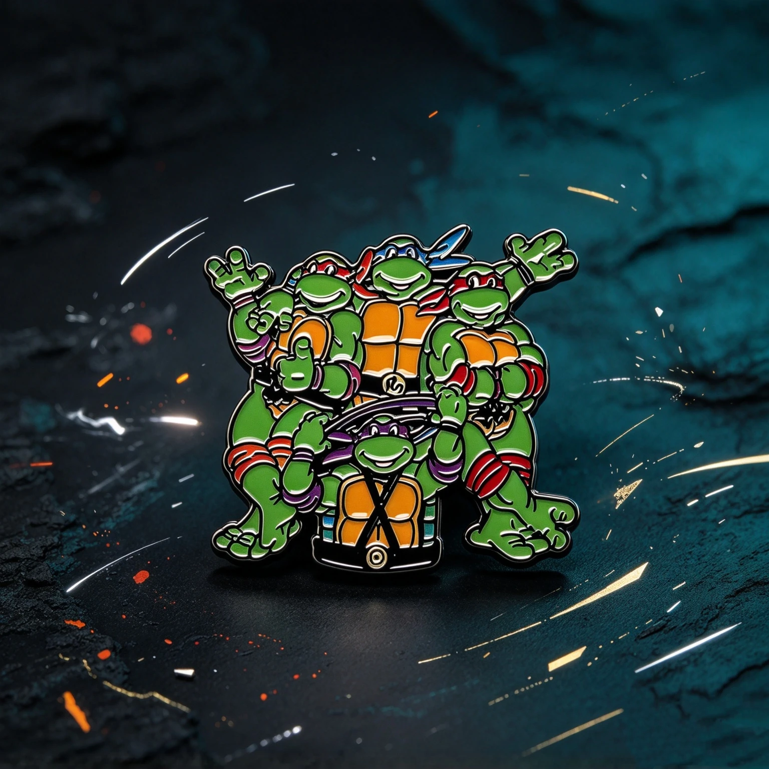 1Pc Retro Adventure Theme Alloy Brooch, Cartoon Group Metal Pin, Decor Badge for Bags Hats Gifts