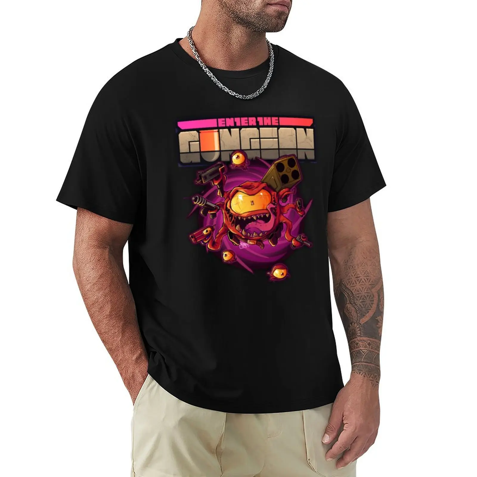 ENTER THE GUNGEON ARTWORK T-Shirt Large Size Short Sleeve T-Shirt