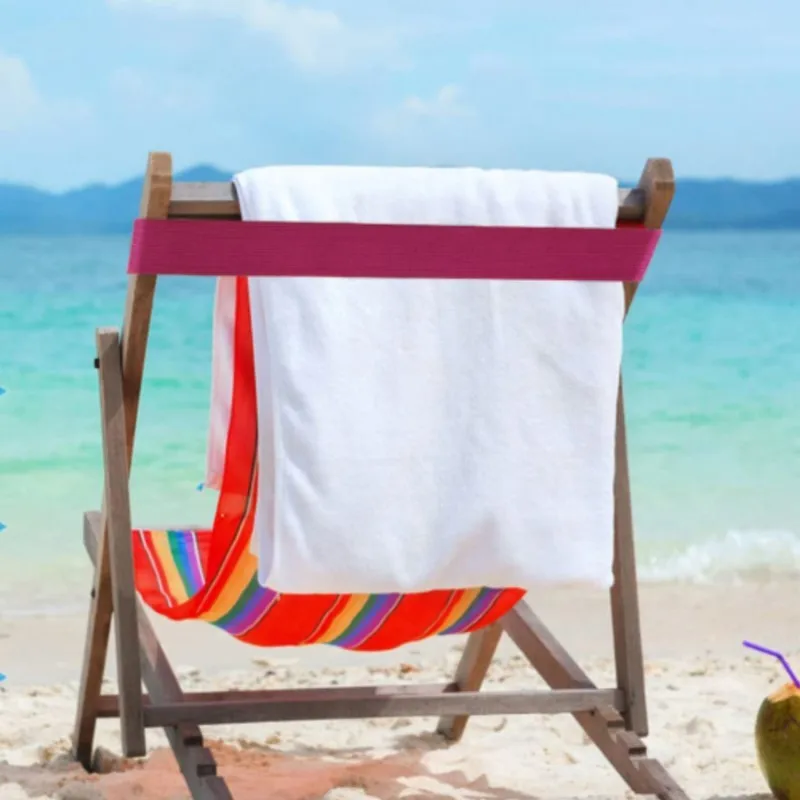 Beach Chair Anti-Slip Bands Towel Fixing Straps Sun Chair Towel Anti-Slip Polyester Portable Strap Beach Chair Towel Bands 2024