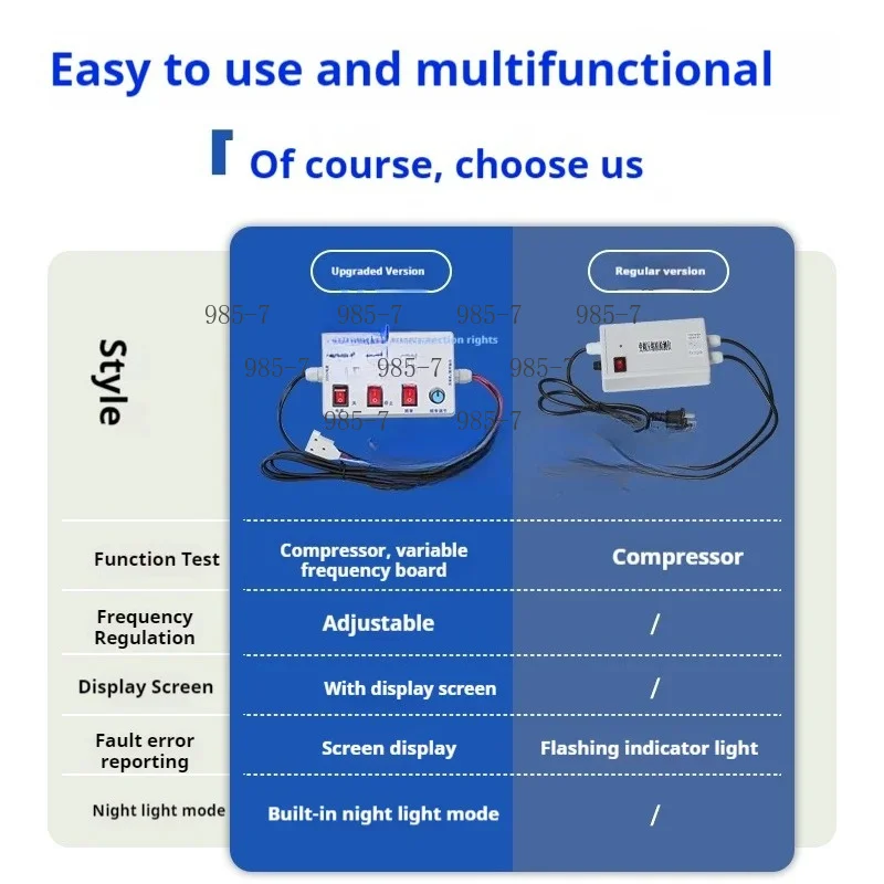 Frequency conversion refrigerator compressor tester. Universal Fridge Compressor Frequency Conversion Plate Tester