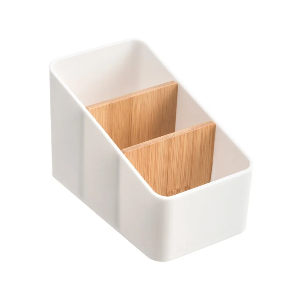 New 4 Grids Remote Controller Storage Box Cosmetic Storage Multifunction Living Room Organizer Plastic TV Remote Holder