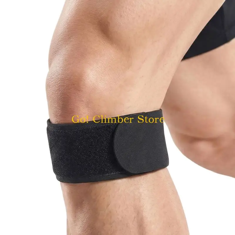Q84C Adjustable Knee Sleeve Band for Workout Routines, Textured Inner Detail with Adjustable Fastening for Fitness Training Use