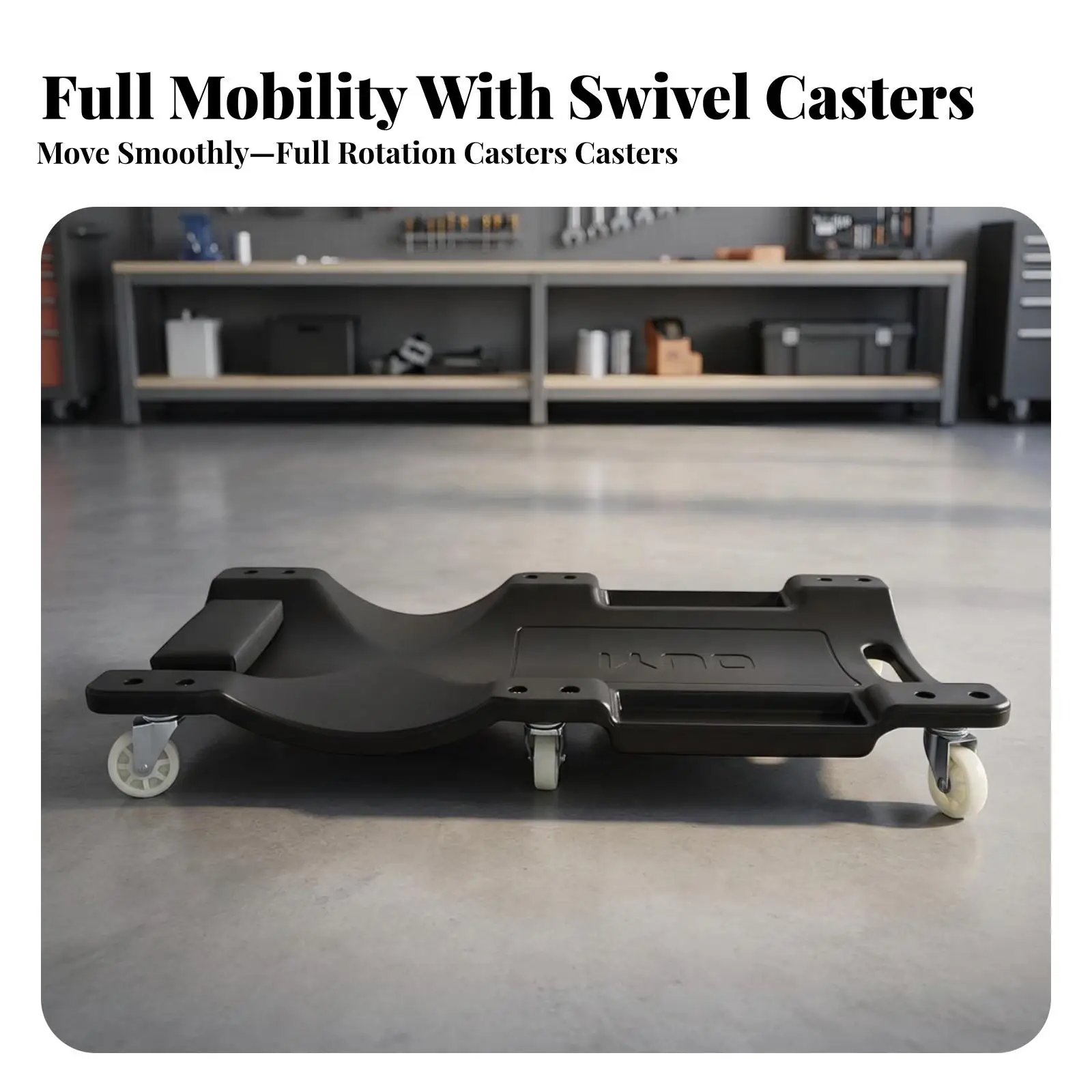 Easy Carry Repair Creeper with Padded Support for Professional Mechanic Work