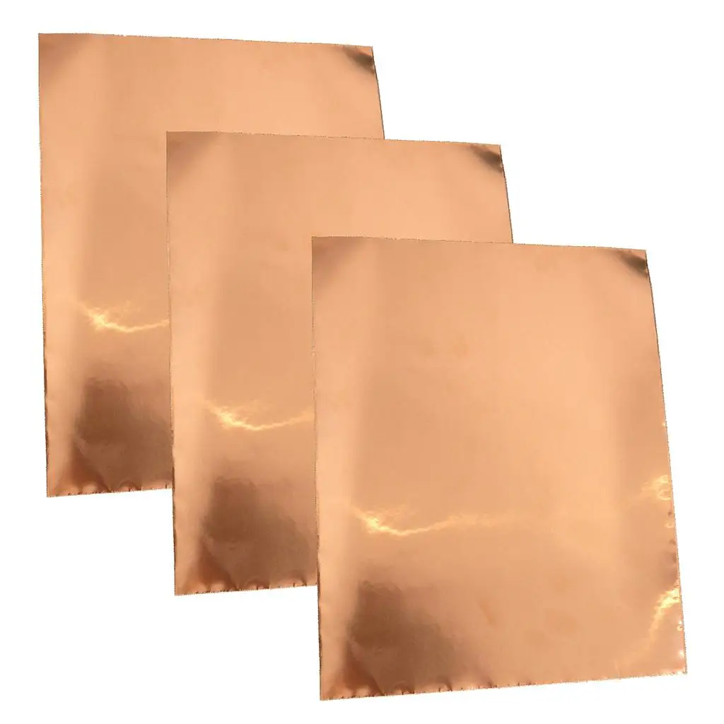 3 Pieces Guitar Copper Tape EMI Shielding Tape for Electrical Repair 30x22.5cm
