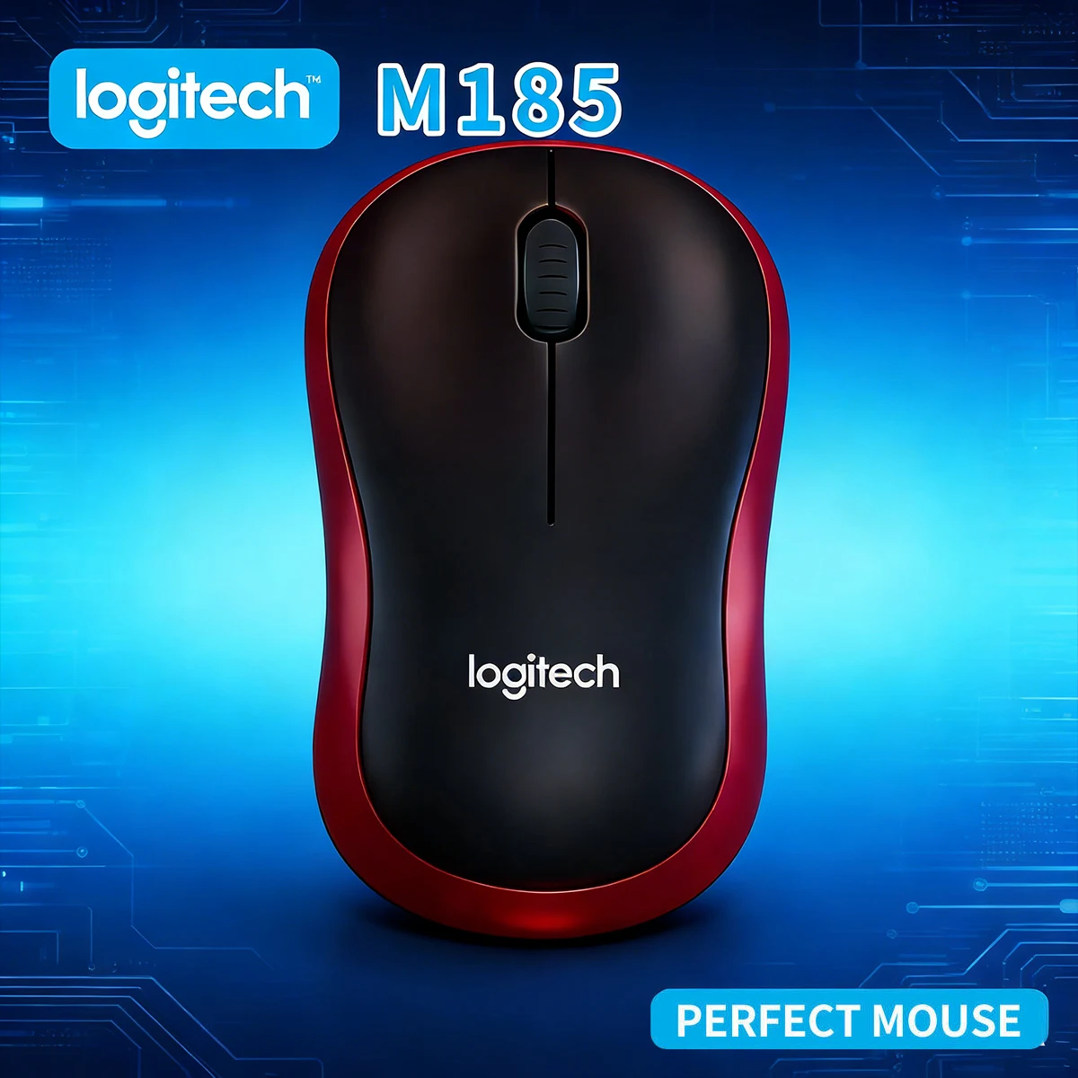 

Беспроводная офисная мышь Logitech M185 с мини-нано USB-приемником, оптическим датчиком — Plug and Play, подходит для настольных компьютеров, Macs и