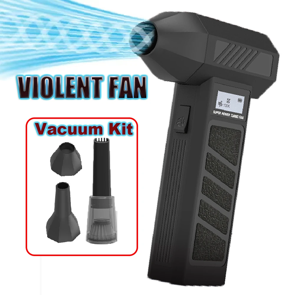 

Violent Fan P30 Turbo Jet Blower Powerful Air Duster with LED Light & Screen Display Brushless Car Dust Blower Handheld Duct Fan