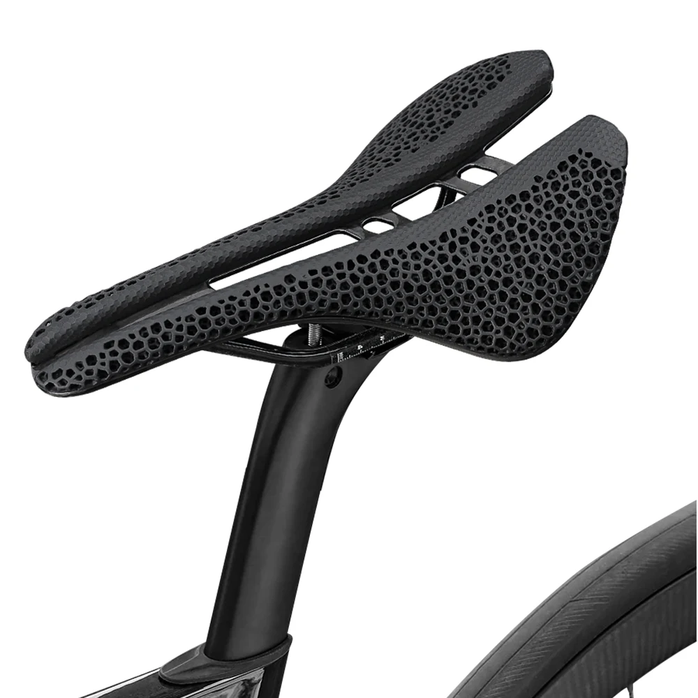 MTB 3D Bicycle Saddle Honeycomb Bionic Structure Comfortable Cushion Wear-resistant Durable Non-slip Road Bike Accessories