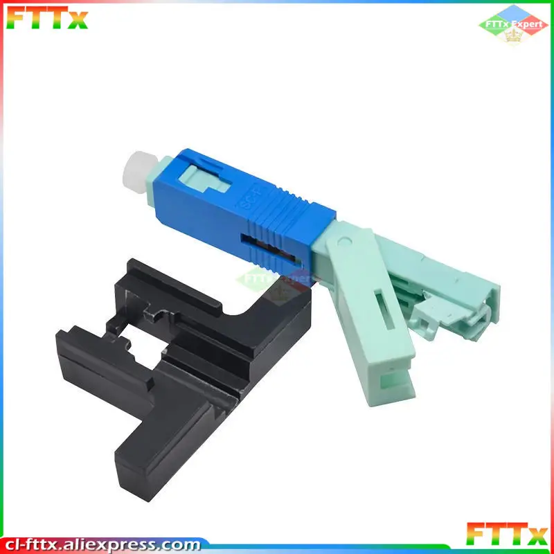 Wholesales 53MM SC UPC Fiber Optic Connector FTTH Tool Cold Connector Tool SM Single-Mode Fiber Optic Fast Connnector 53mm