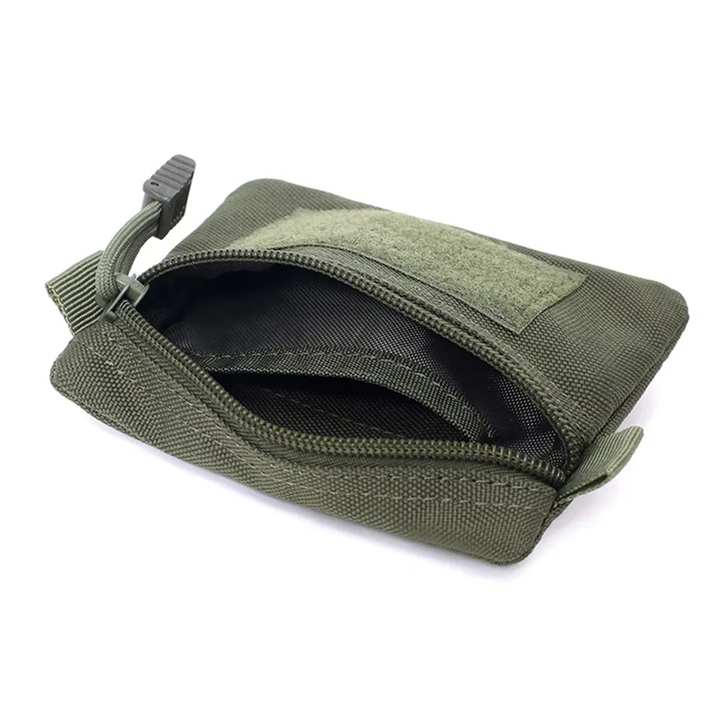 Tactical Mini Wallet Card Bag Small Pocket Key Pouch Money Bag Men Waterproof Portable EDC Pouch Hunting Outdoor Waist Bag Nylon