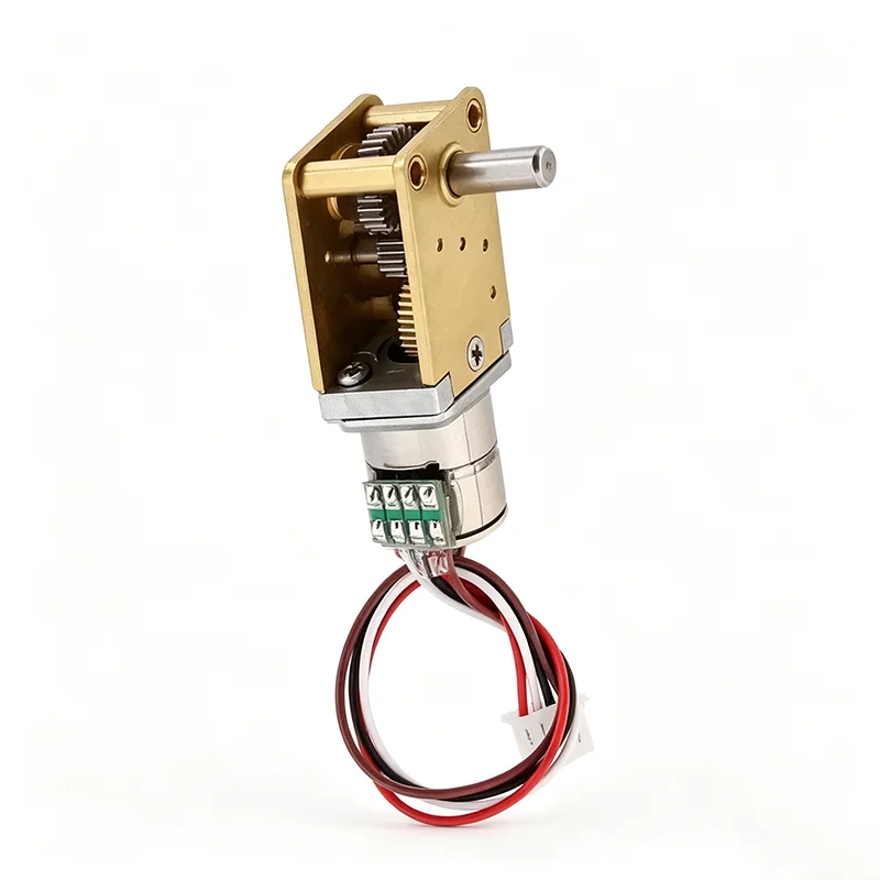 Mini 10MM 7-Type Speed Reduction Stepper Motor DC 5V 2-Phase 4-Wire Full Metal Gearbox Worm Gear Stepping Motor DIY Robot Car