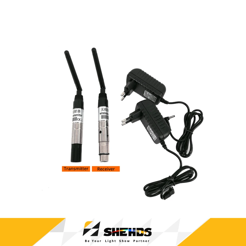 SHEHDS DMX Wireless Receiver und Sender 2,4G ISM für Kontrollleuchten auf der Bühne DJ-Beleuchtung Disco Ball Lighting Bar Lights