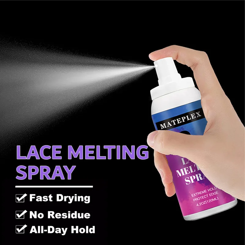 Lace Holding Spray For Wigs Strong Hold Wig Melting Spray+Lace Front Wig Glue Invisible Hair Glue For Toupee Frontal+Wax Stick