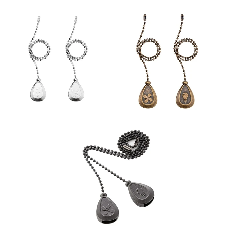 

Elegant Ceiling Fan & Light Pull Chains with Easy Connectors Decorative Pull Dropship