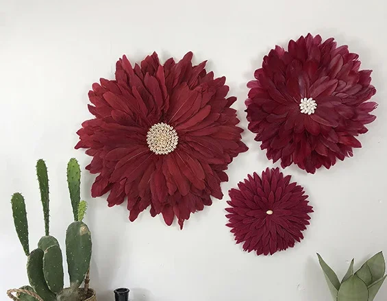 Ins Nordic Style Handmade Feather Shell Nordic Creative Art Home Wall Decor