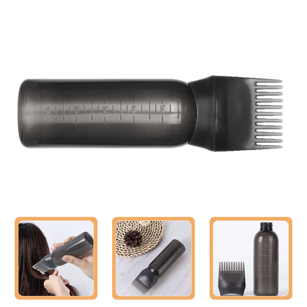 

6pcs Oil Applicator Bottles Root Comb Bottle Graduated For Hair Dyeing Lightweight Portable Scalp Applicator Durable Reusable