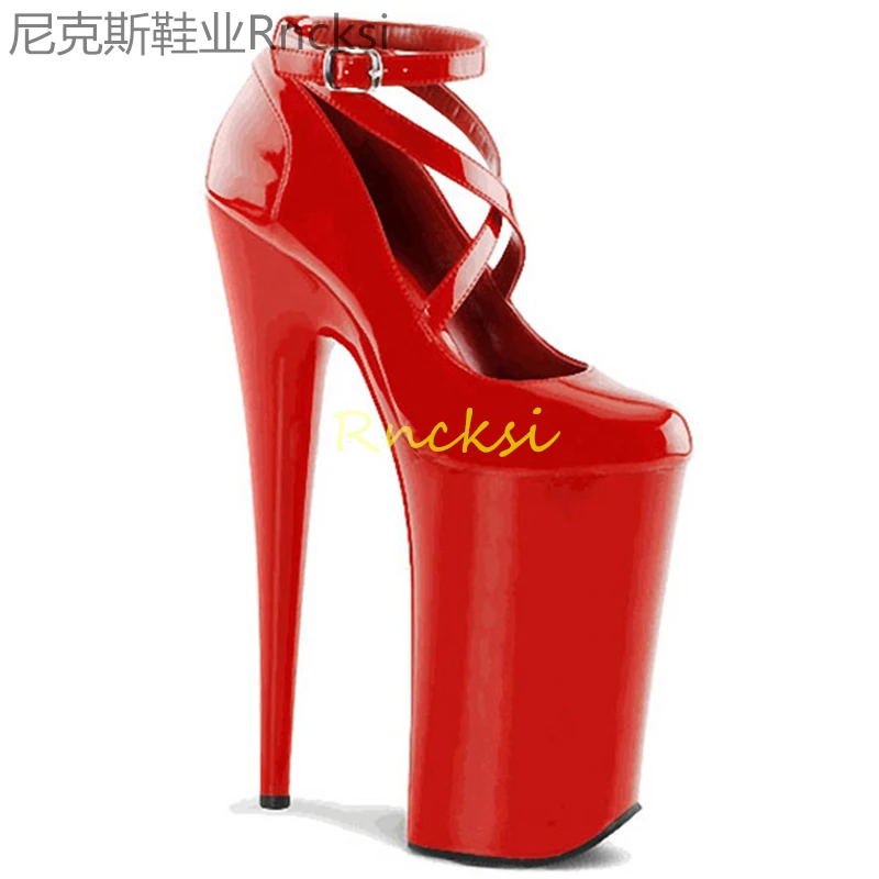 

23cm High-heeled women's fashion shoes Super high-heeled waterproof platform women's shoes