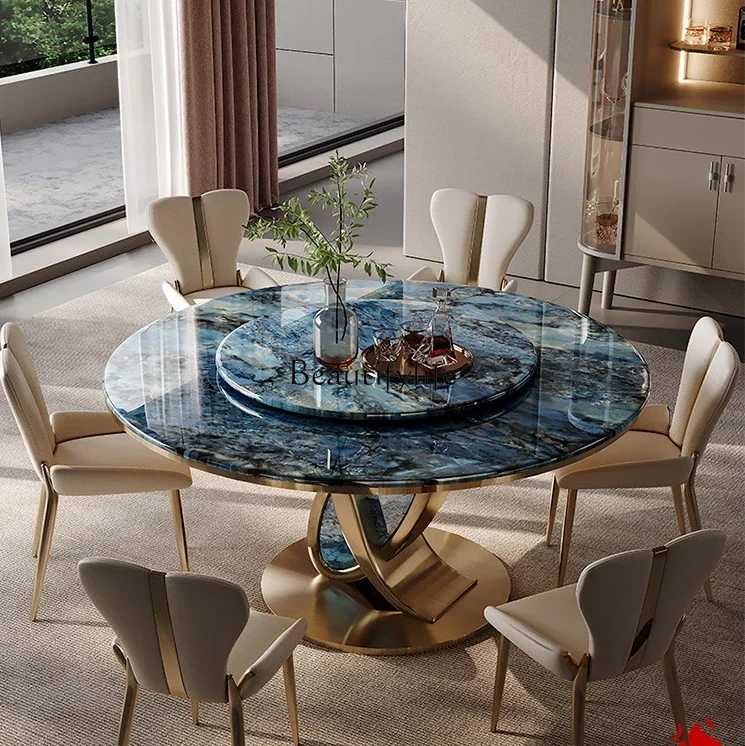 

Super Crystal Marble High-End Microcrystalline Italian Light Luxury Modern Simple Luxury Stone Dining Table