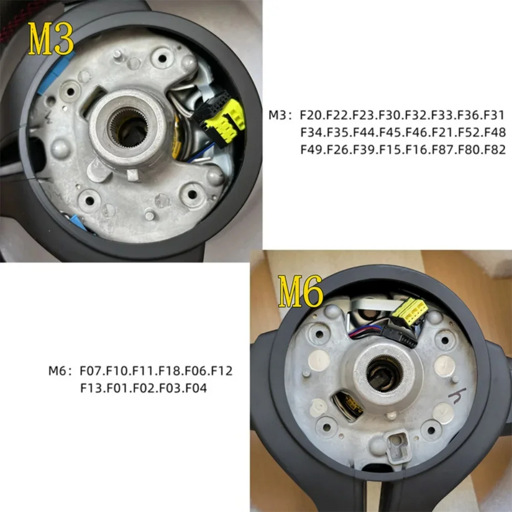 M Sport Full Leather Steering Wheel M5 F30 F33 F15 F16 F20 F21 F25 F26 F11 F12 F13 X1 X2 F80 E90 E70 E84 With Paddles For BMW M3 view 6