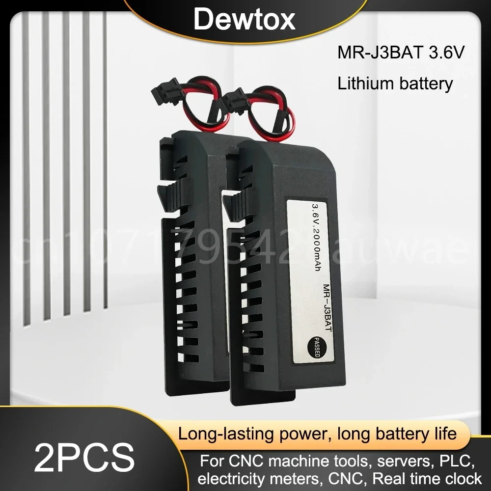 2 uds 100% original MR-J3BAT C119A 3,6 V 2000mAh Li-on PLC batería MR-J3BAT CNC sistema M70 Servo