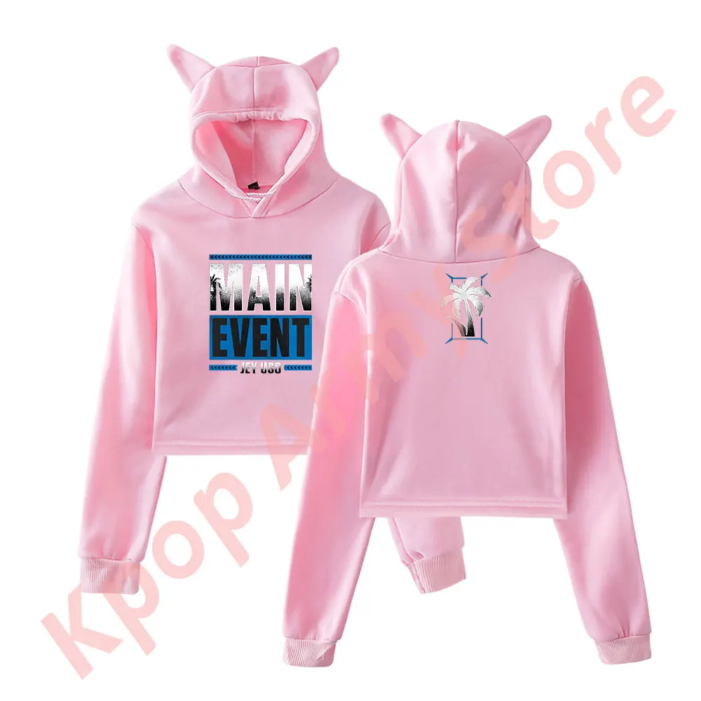 Jey Uso baju Pullover wanita lengan panjang, baju wanita atasan lengan panjang, Hoodie telinga kucing, Pullover Merch, acara utama