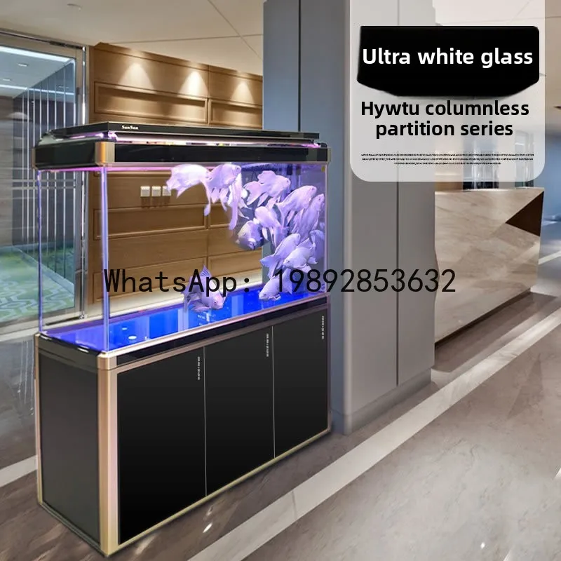 CZ Glass Aquarium Living Room Ecological Tank Bottom Filter Household Floor Fish Tank