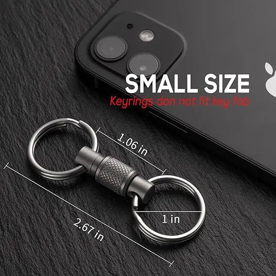 Titanium Quick Release Keychain 360° Rotating Belt Clip Multifunctional Portable EDC Tool Key Ring Survival EDC Gear Key Ring