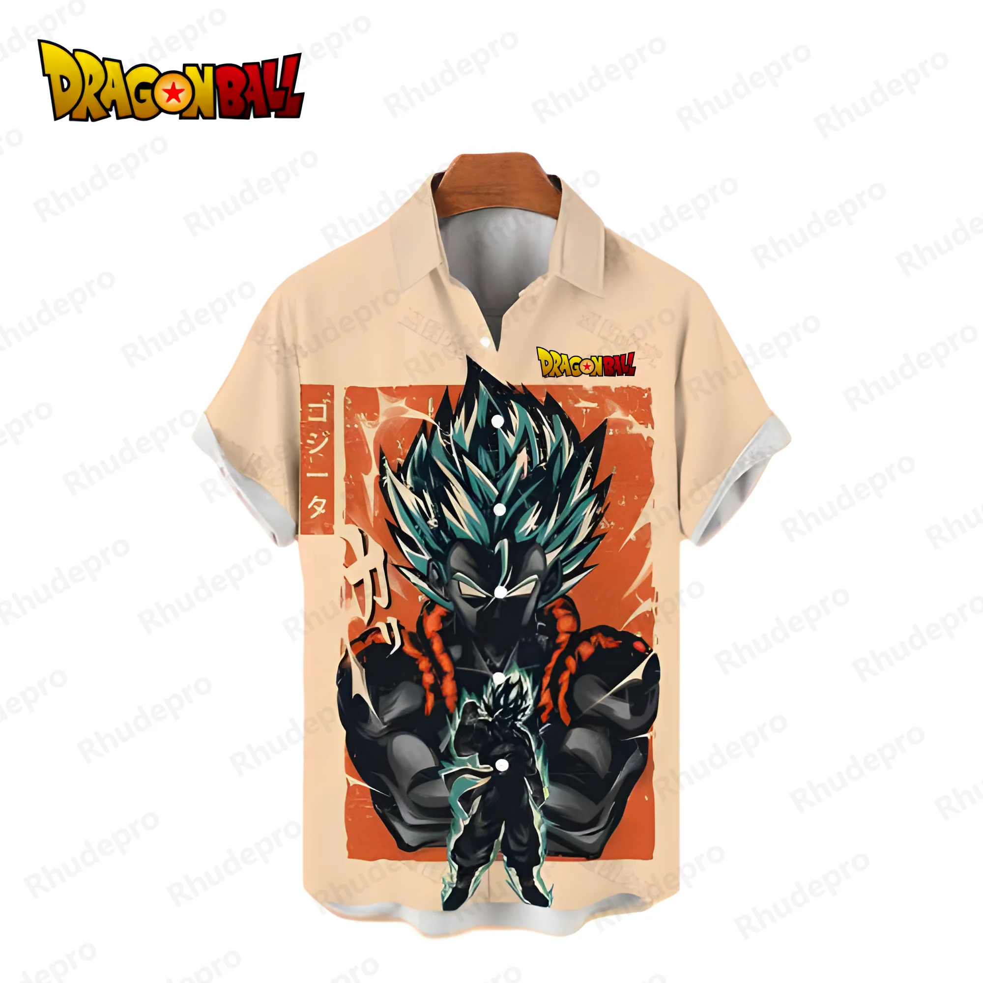 Dragon Ball Z Men's Shirts Vegeta Goku Super Saiya Japanese Fashion Summer Harajuku Cool Anime Playa Hawaiian Shirt Blouse