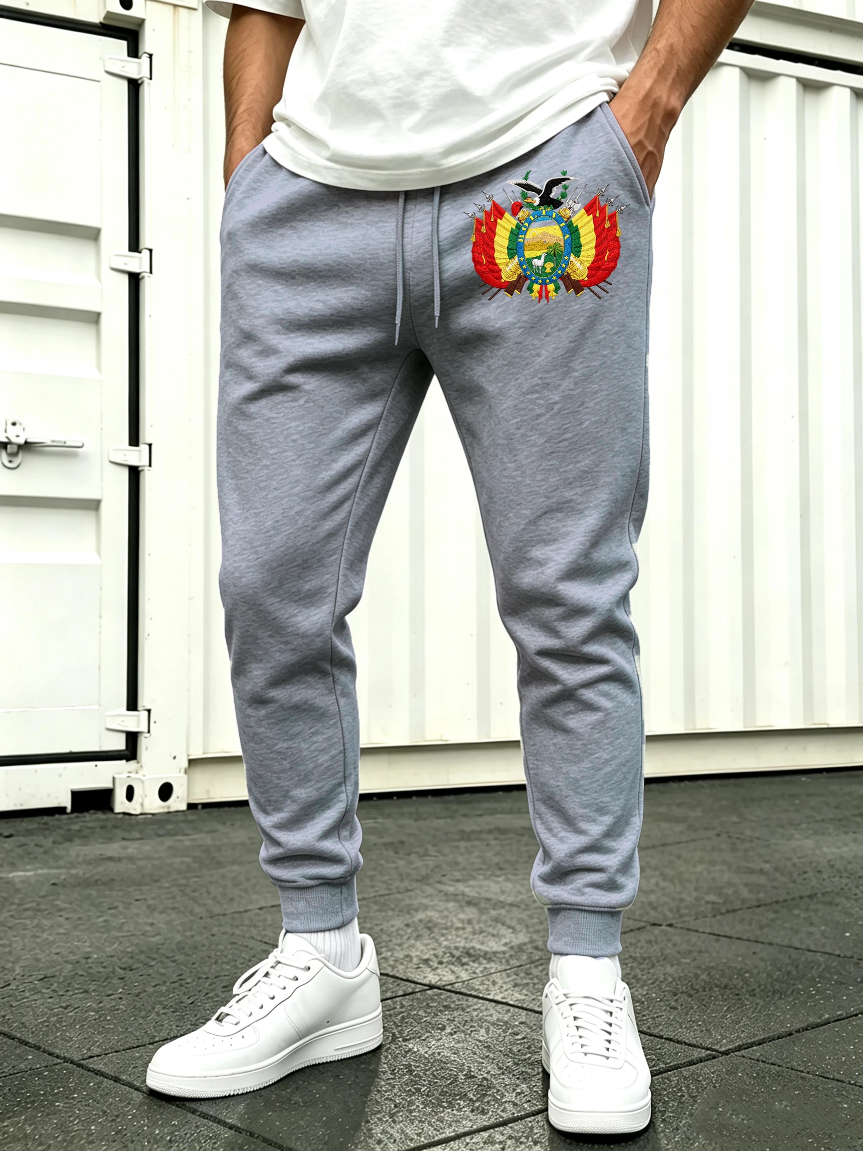Bolivia Prints Casual All-Match Sweatpants Men Basic Autumn Trousers Sport Street Long Pants Jogging Comfortable Sportpants
