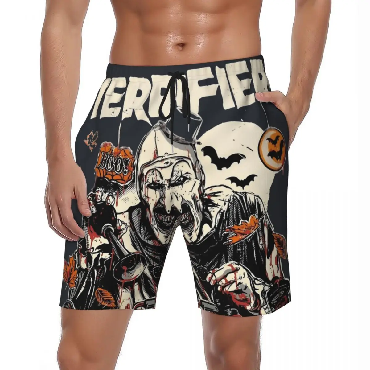 

Летние шорты для спортзала, мужские ужасы, шорты для бега, серфинга, Хэллоуина, тыквы, доски, шорты, плавки Y2K, большие размеры