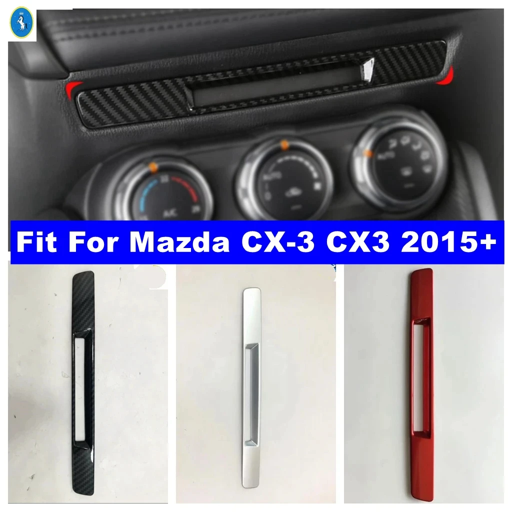 

Red / Matte / Carbon Fiber Car Accessories Central Control Dashboard Instrument Panel Cover Trim For Mazda CX-3 CX3 2015 - 2021