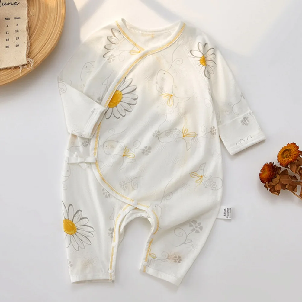 Newborn Clothes Summer Thin Newborn Baby Clothes Baby Air-conditioned Clothes Long-sleeved Pajamas Baby Jumpsuits