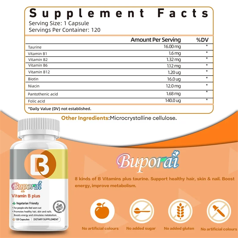 Vitamin B - Relieves Fatigue, Improves Digestion, Reduces Stress, Improves Mood, Enhances Immunity