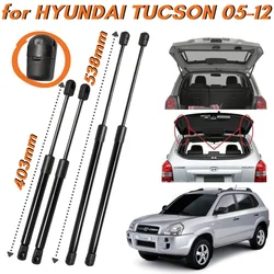 Qty(4) Rear Window & Tailgate Boot Trunk Gas Struts Springs for Hyundai Tucson JM 05-12 SUV Lift Supports Shock Absorbers Damper