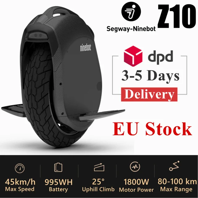 EU In Stock Original E-Scooter One Z10 Electric Unicycle 100 Km Mileage 1800W Motor 45km/h Self Balancing Wheel Scooter