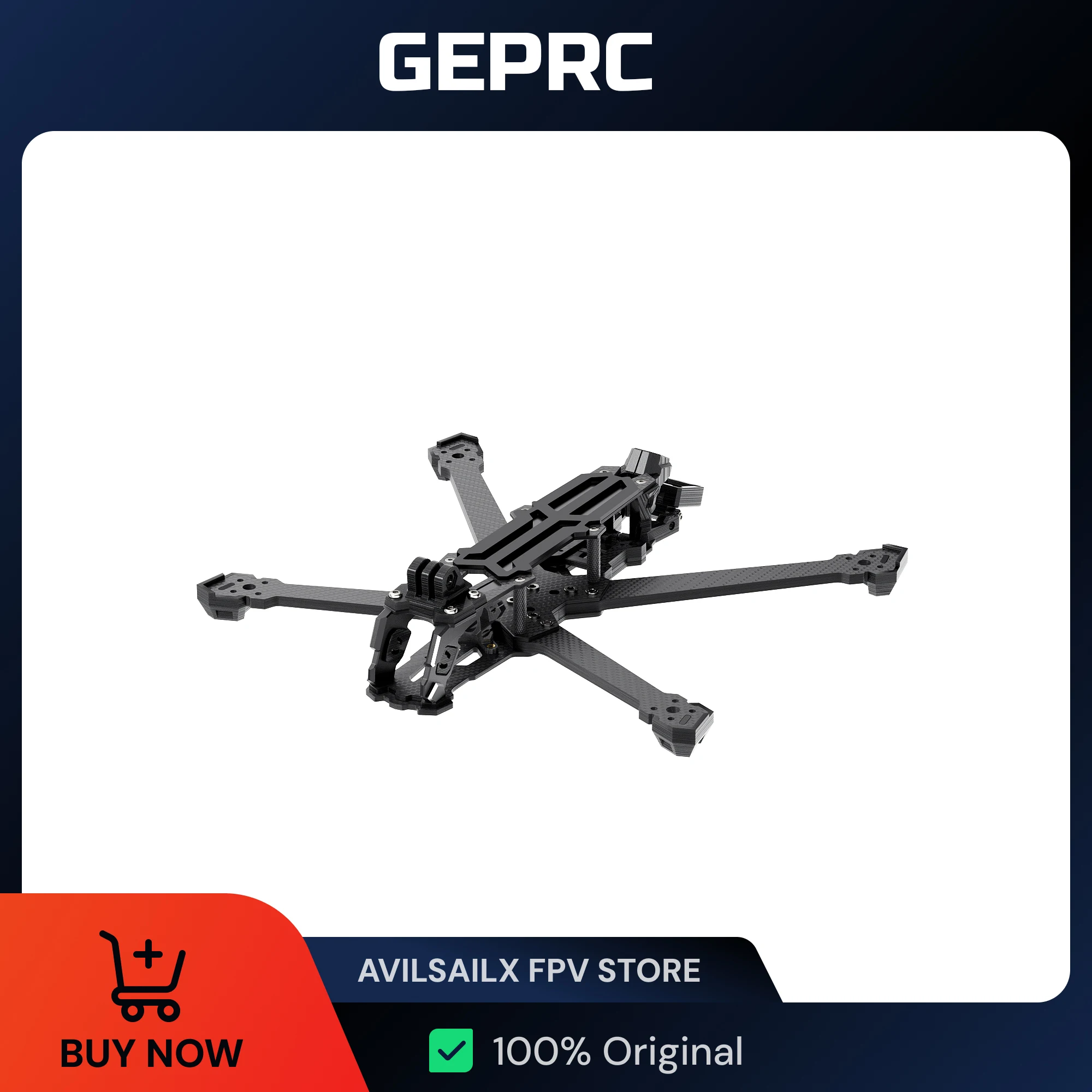 

GEPRC GEP-Vapor-D5 D6 Frame For O3 and Analog Vapor Drone Carbon Fiber Frame DIY RC FPV Quadcopter 5-6 Inch Accessories Parts