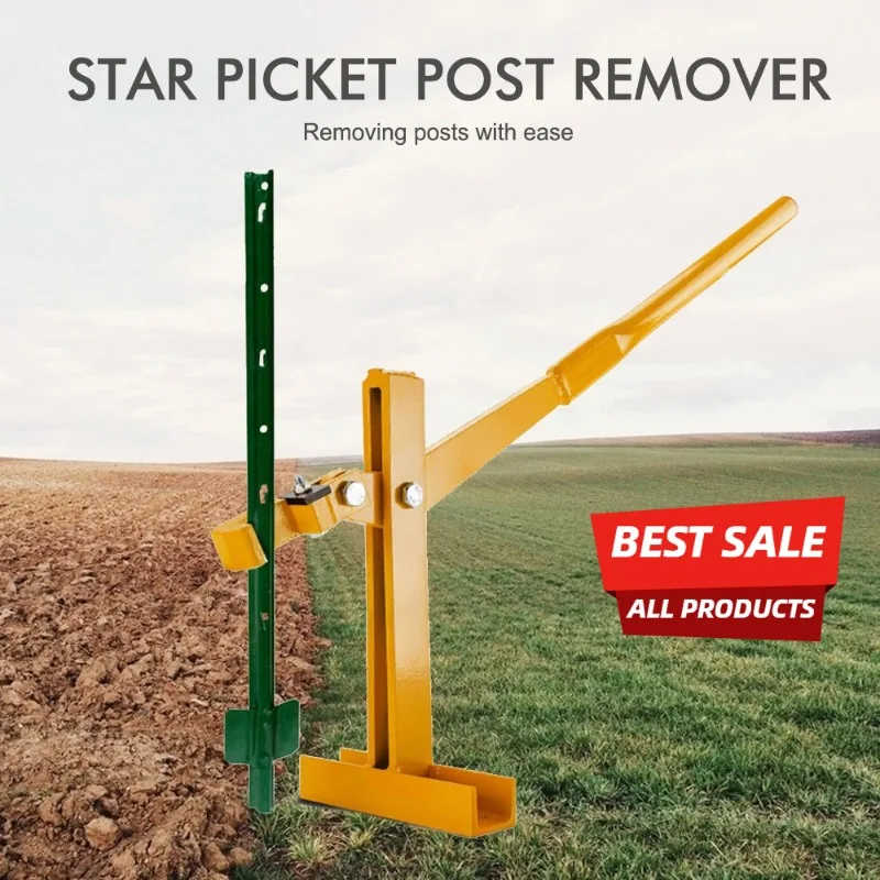 Post Puller Lifter Farm Fence Post Remover Tool for Ranch Fencing Heavy Duty Puller Steel