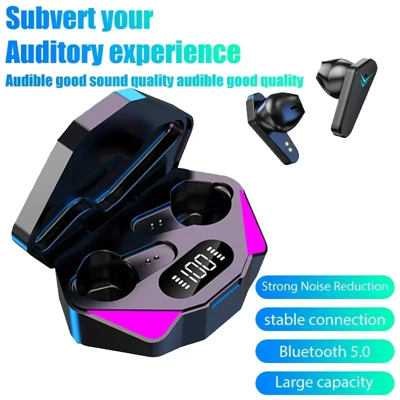 Auriculares inalámbricos con micrófono para videojuegos, audífonos con bluetooth 5,3, baja latencia, 65ms, para xiaomi, iphone X15, TWS