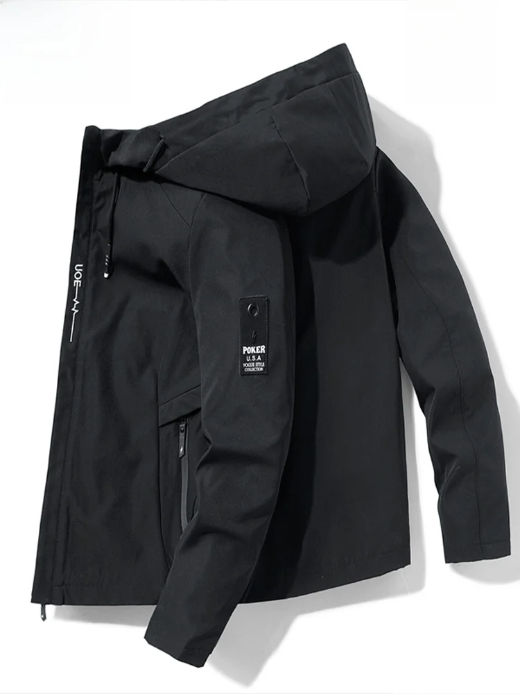 

TUCANO Мужская повседневная куртка с капюшоном, осень-зима 2025, модный бренд, свободная посадка, ветрозащитная застежка-молния, цвет полиэстер F...