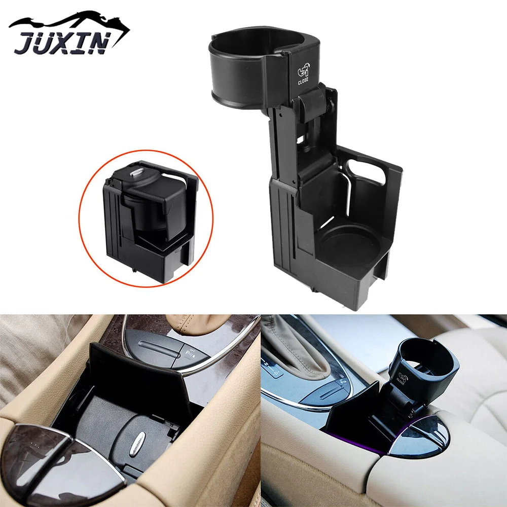 

Car Center Console Insert Drinks Cup Holder For Mercedes-Benz W211 S211 E-Class E500 E320 E350 2116800014 Black New