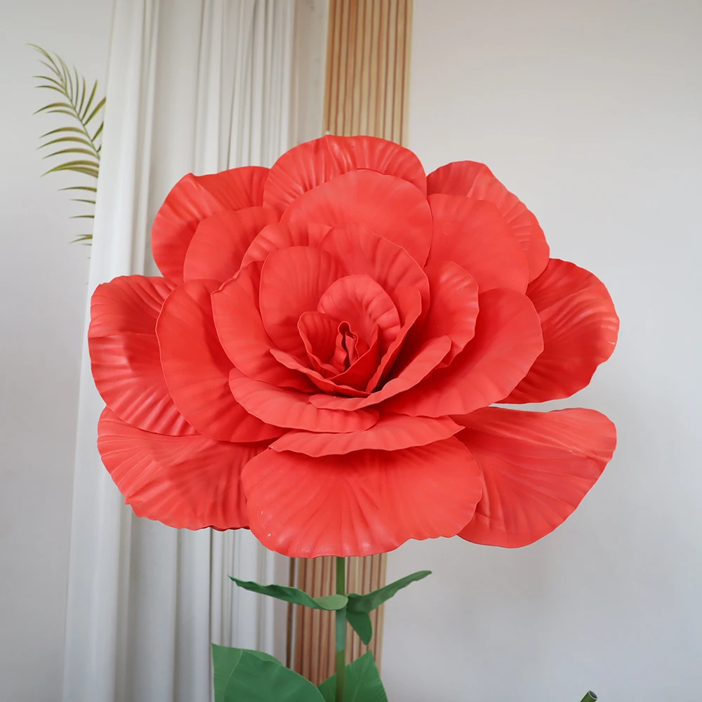 Handmade Rose Foam Flower for Balcony Decorations, Christmas Supplies, Valentine's Day, Road Guidance, Background Flower, 40cm