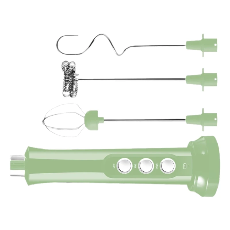 ห้องครัวที่มีประสิทธิภาพ Frother นม Wand มือถือเครื่องดื่มผสมไฟฟ้า Whisk โฟมสำหรับกาแฟ ช็อกโกแลตร้อน
