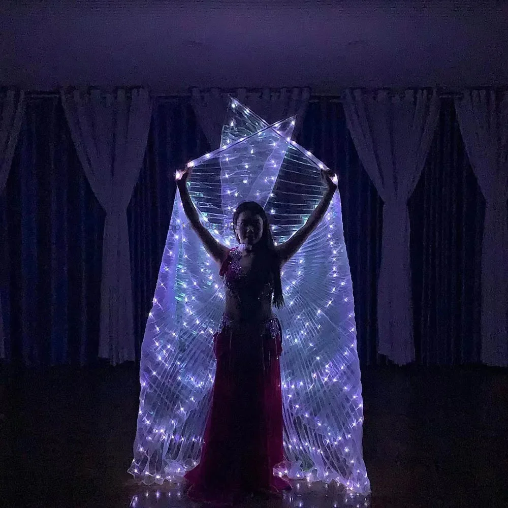 350 Stuks Leds Volwassen LED Vleugels Buikdans Isis Vleugels Halloween Wing Prop LED Cape Lamp Wing Buikdans Kostuums