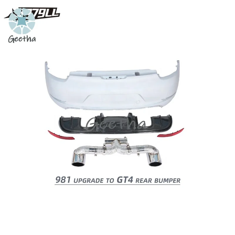 

[1979LL] Car Bodykit Carbon Fiber Rear Lip 2013 2014 2015 981 Rear Bumper Upgrade to GT4 RS Body Kit for Porsche Cayman Boxster