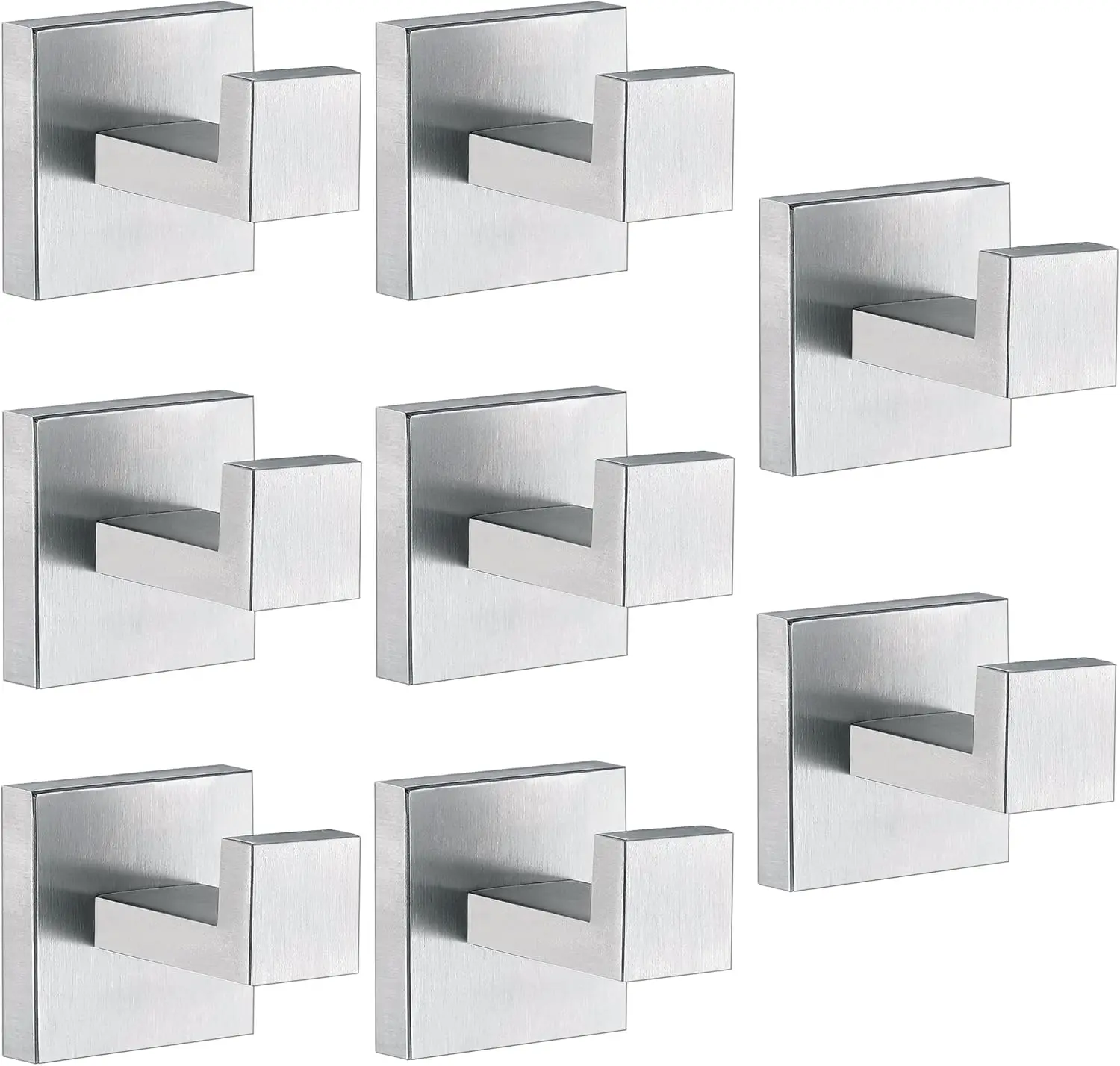 

Крючки для полотенец для ванных комнат, крючок для полотенец из матового никеля для кухни, ванной комнаты, крючок для одежды из нержавеющей стали SUS304, квадратный сверхмощный H